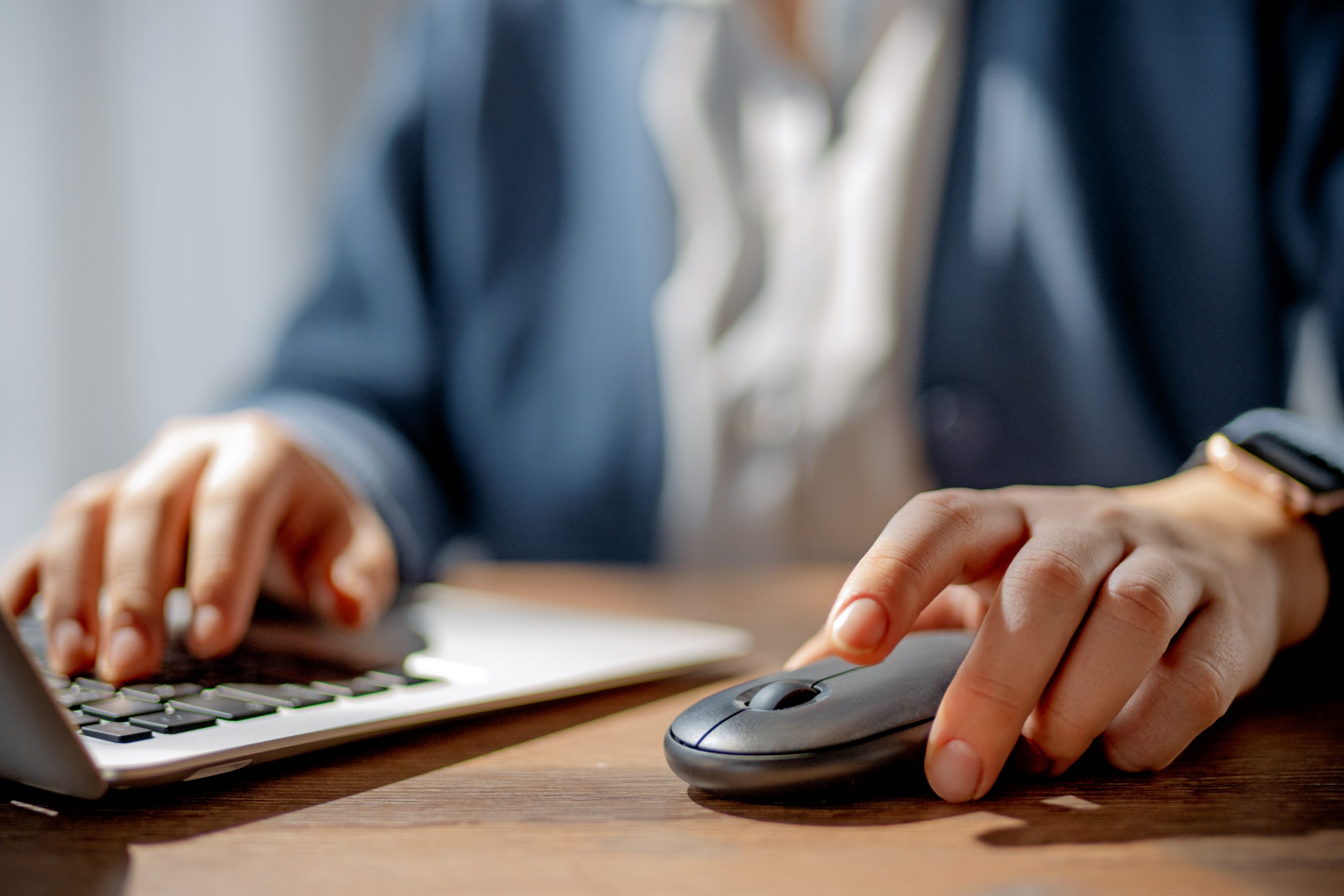 Woman is working in the office